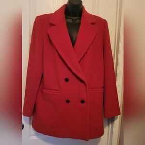 J.G.Hook red pea coat Size 6 (Vintage)